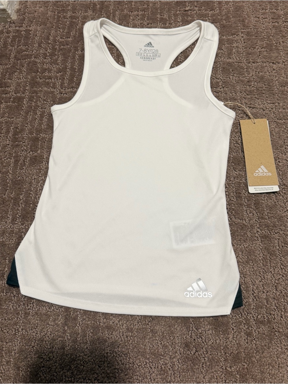 NWT Adidas G Club Tennis Tank – White/Silver/Black XS